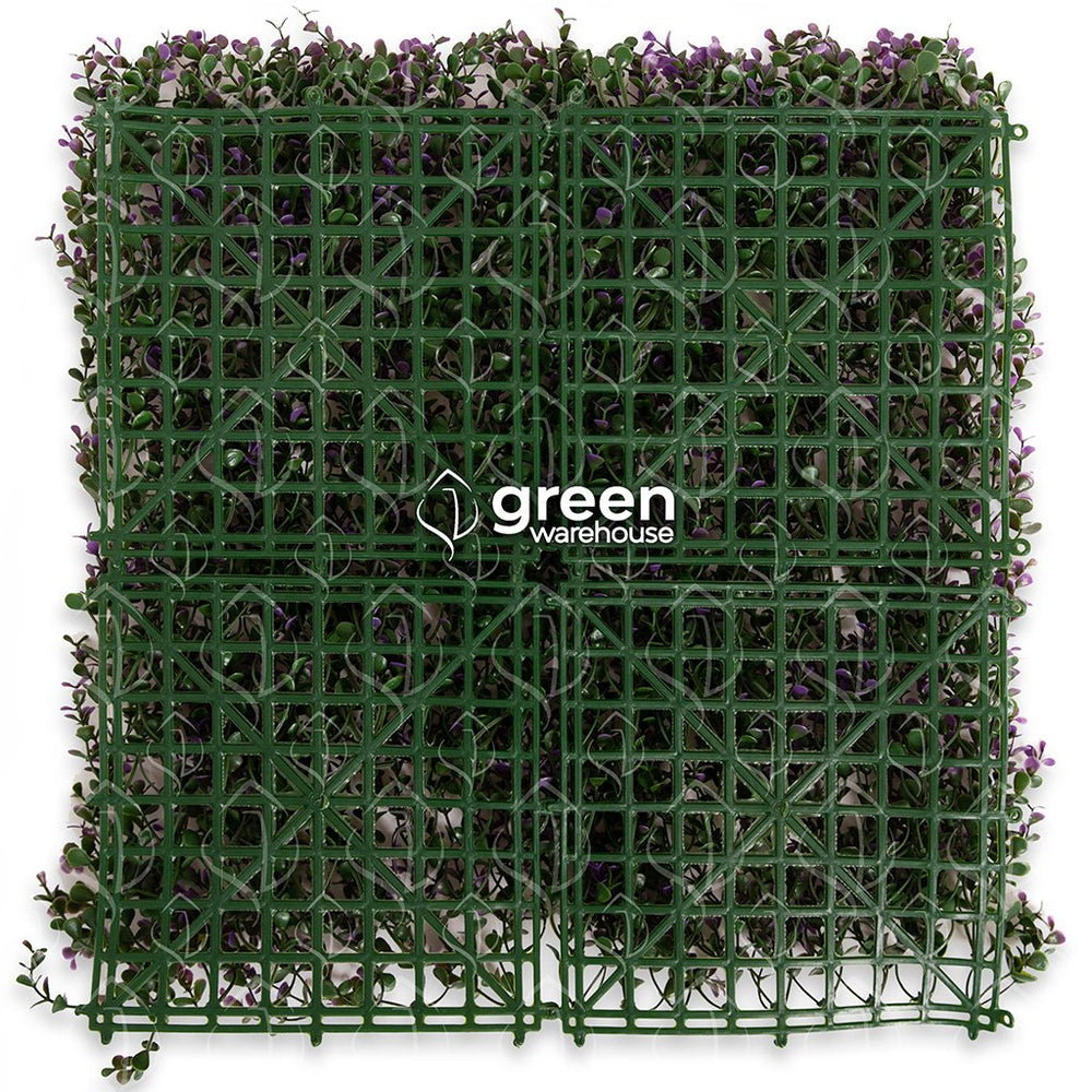 Debido a los detalles y el material del que esta hecho del panel de Follaje Artificial Arrayan Morado permite que su instalación sea mucho más sencilla y rápida.  