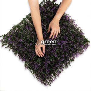 El follaje Arrayan Morado para Muro Verde, tiene pequeñas hojas de color verde con puntas de color morado que alegrarán cualquier espacio. Ideal para combinar con cualquier otro modelo de Follaje, por medio de un diseño de follaje personalizado. 