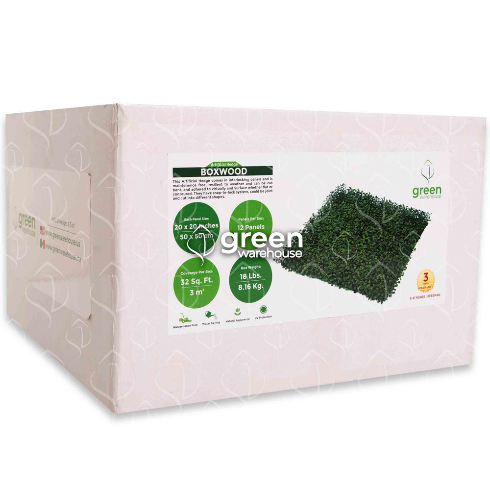 El Follaje Artificial Boxwood es la mejor opción para combinarlo con otros estilos en un diseño de Muro Verde personalizado, ya que tiene una hoja pequeña de color verde oscuro y una agradable textura que le da una apariencia uniforme y armónica con otros estilos de follaje. Tenemos envíos a toda la República Mexicana 