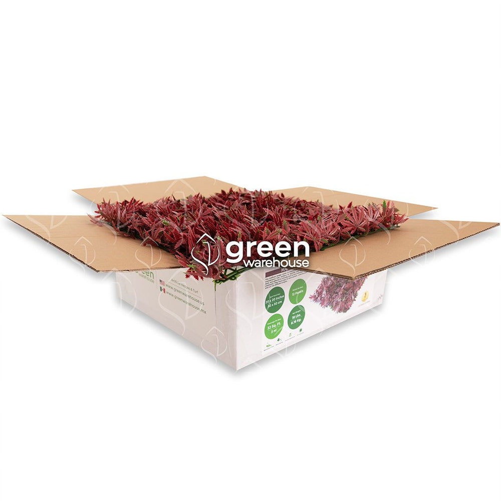 El encanto de los bosques canadienses nos inspiró para traerte el Follaje Artificial Hoja de Maple. Sus hojas de tonos rojizos se van degradando hasta llegar a tonos verdes, da vida y color a tu proyecto el cual tendrá un ligero toque otoñal natural. Es un follaje que realza por mucha cada instalación su color tan característico es único en cada diseño de Muro Verde. Hacemos envío a todo México. 