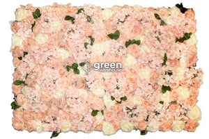 Abril es uno de los Paneles de Flores más bonitos para la decoración de interiores, ya que sorprende con sus hermosas flores de hortensias y rosas, con pétalos en tonos Ivory y durazno, que lo hace perfecto para crear muros flores elegantes y coloridos. 