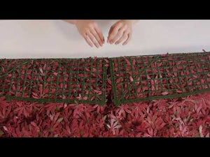 
                
                    Cargar y reproducir el video en el visor de la galería, El encanto de los bosques canadienses nos inspiró para traerte el Follaje Artificial Hoja de Maple. Sus hojas de tonos rojizos se van degradando hasta llegar a tonos verdes, da vida y color a tu proyecto el cual tendrá un ligero toque otoñal natural. Es un follaje que realza por mucha cada instalación su color tan característico es único en cada diseño de Muro Verde. Hacemos envío a todo México. 
                
            